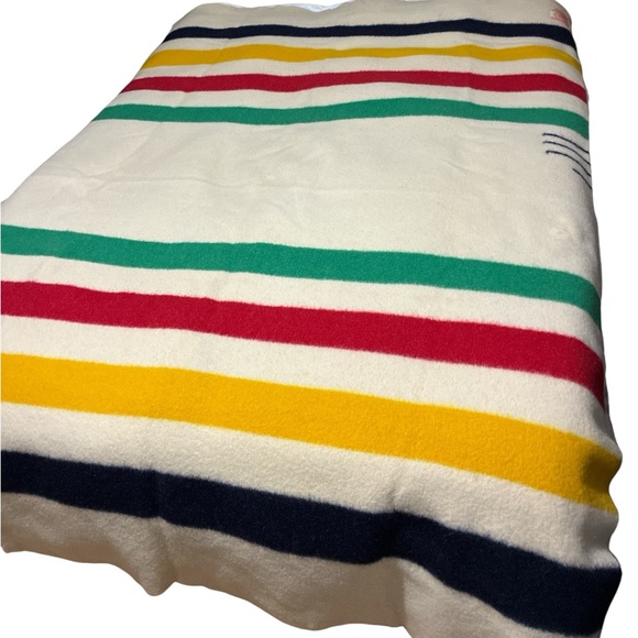 Hudson's Bay Company Other - Vintage Hudson’s Bay Striped Wool Blanket  3.5 Points